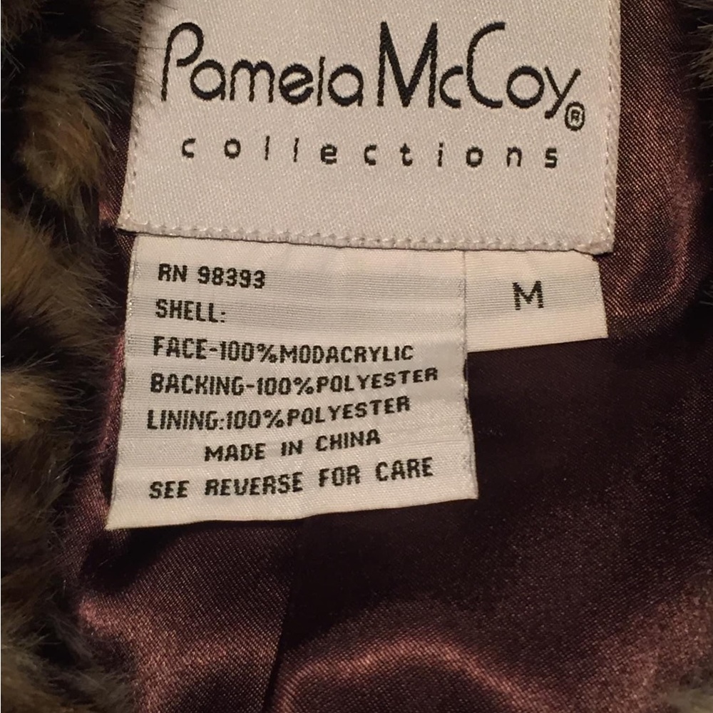 5543 Pamela McCoy Faux Leopard Fur Coat Full Length - Medium Super Soft CLEAN - Picture 2 of 11